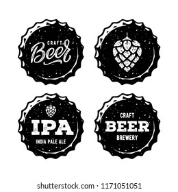 Craft Beer Vintage Emblem For Beer House, Brewing Company, Beer House, Pub, Bar. Vector illustration