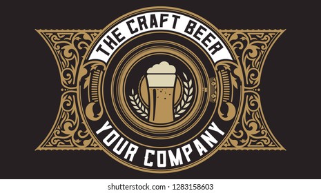 Craft beer vintage label