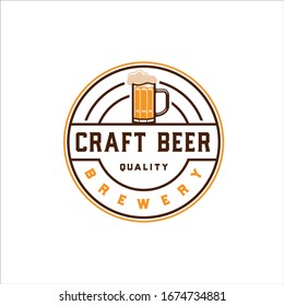 Craft beer vintage logo company