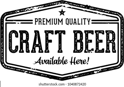 Craft Beer Vintage Style Bar Sign