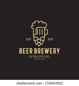 craft beerbrewey logo design vintage 