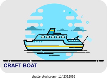 craft boat, icon 