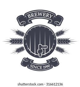 Craft brewing. Vintage emblem.