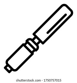 Craft chisel icon. Outline craft chisel vector icon for web design isolated on white background