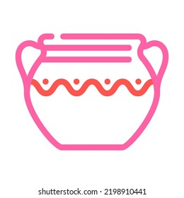 craft clay crockery color icon vector. craft clay crockery sign. isolated symbol illustration