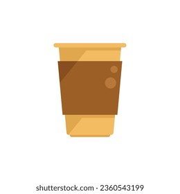 Craft coffee cup icon flat vector. Eco container. Pack ecology isolated