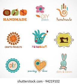 Craft and do it yourself, collection of icons