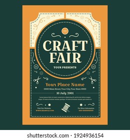 Craft Fair Flyer Design Poster