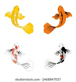 Craft fish background vector pattern