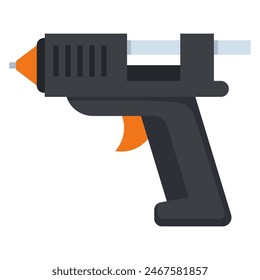 Ilustración de dibujos animados de Vector inalámbrico de pistola de pegamento artesanal aislado sobre un fondo blanco.
