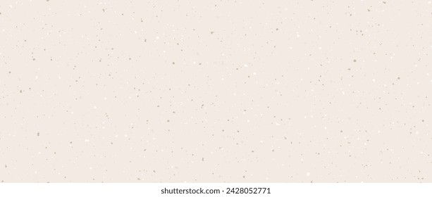 Craft grain paper seamless texture. Natural beige grunge surface design. Cream color rice paper repeating wallpaper. Vintage ecru background with dots, particles, speckles, specks, flecks. Vector