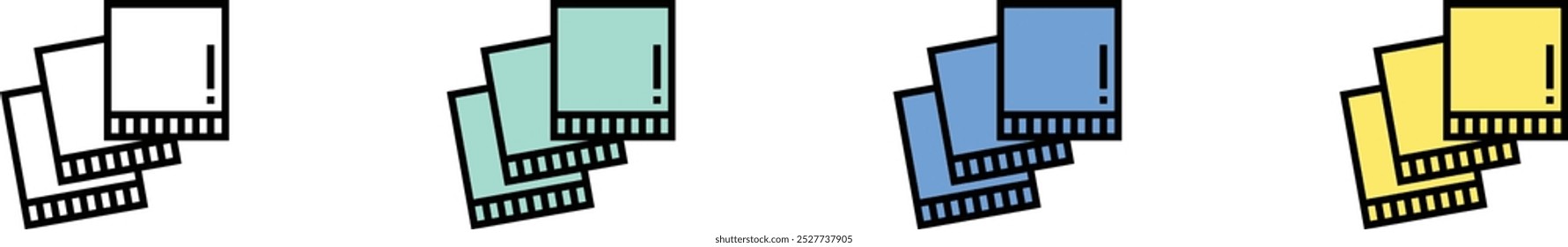 craft icon. Outline, Green, Blue and Yellow Style Design Isolated On White Background