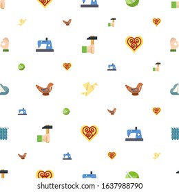 craft icons pattern seamless. Included editable flat Handicraft, Origami, crochet, Sewing, Toys making, Quilling, Knitting, Handmade icons. craft icons for web and mobile.