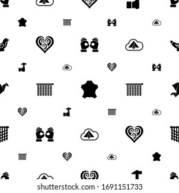 Craft Icons Pattern Seamless. Included Editable Filled Handmade, Leather, Handicraft, Quilling, Knitting, Origami, Macrame, Toys Making Icons. Craft Icons For Web And Mobile.