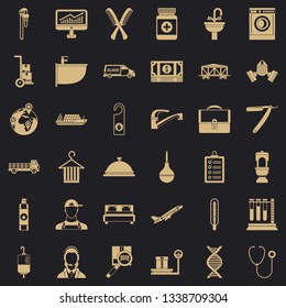 Craft icons set. Simple style of 36 craft vector icons for web for any design
