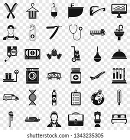 Craft icons set. Simple style of 36 craft vector icons for web for any design