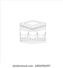 Craft an image that resonates with the profound cultural and religious importance of the Kaba.