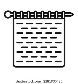 Craft knitting icon outline vector. Wool knit. Thread object
