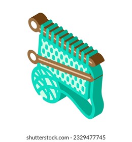 craft knitting wool isometric icon vector. craft knitting wool sign. isolated symbol illustration