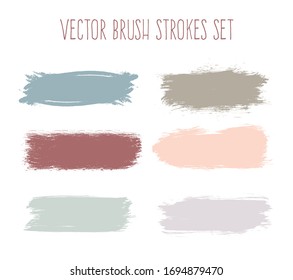 Craft label brush stroke backgrounds, paint or ink smudges vector for tags and stamps design. Painted label backgrounds patch. Color combinations catalog elements.