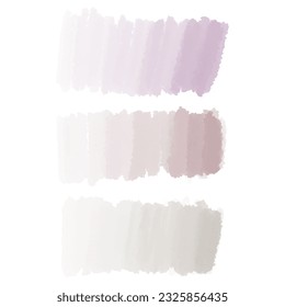 Craft label brush stroke backgrounds, paint smudges vector for tags and stamps design.