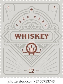 Craft Old Fashion Whisky Label Design