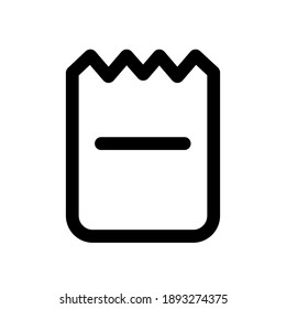 Craft package outline icon isolated on white background