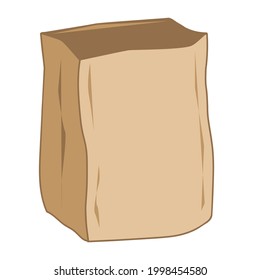 Craft paper bag, can be used as a background for a logo or other images