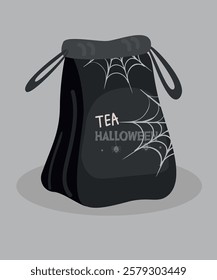 Craft Paper Bag With Tea Halloween Taste