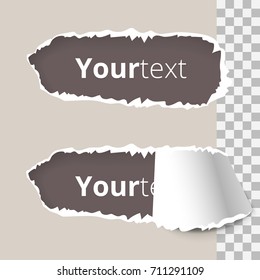 Craft Paper Hole With Ripped Edges. EPS10 Vector
