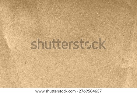 Craft paper texture. Realistic cardboard background. Horizontal slightly crumpled textured empty craft paper or cardboard sheet. Vector illustration.