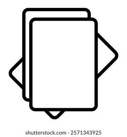 Craft Paper Vector Line Icon Design