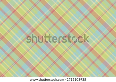 Craft plaid vector seamless, fibre background check fabric. Plain pattern texture tartan textile in light and orange colors palette.