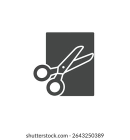 Craft Scissors and Paper Icon Representing Artistic Endeavors and Creative Activities