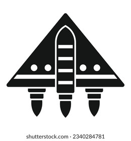 Craft spaceship icon simple vector. Space fire. Smoke idea