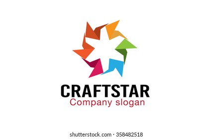 Craft Star Logo Design Illustration