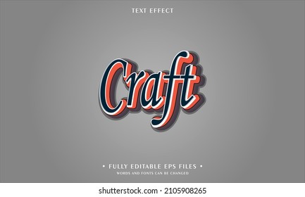 Craft Style Editable Text Effect