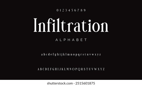 Craft vintage typeface design. Graphic display alphabet. Fantasy type letters. Latin characters, numbers. Vector illustration. Old badge, label, logo template.
