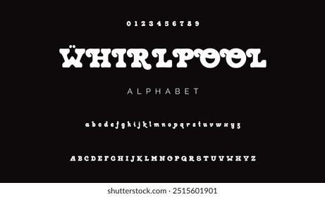 Craft vintage typeface design. Graphic display alphabet. Fantasy type letters. Latin characters, numbers. Vector illustration. Old badge, label, logo template.