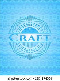 Craft water representation badge background.