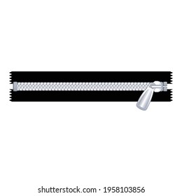 Craft zipper icon. Cartoon of Craft zipper vector icon for web design isolated on white background