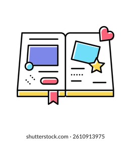 craftbooking color icon vector. craftbooking sign. isolated symbol illustration