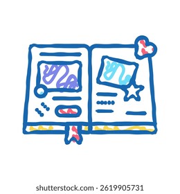 craftbooking doodle icon sketch vector. craftbooking sign. isolated symbol illustration