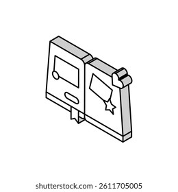 craftbooking isometric icon vector. craftbooking sign. isolated symbol illustration