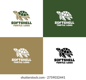 Crafted for aquatic brands and conservation communities seeking a distinctive Softshell Turtle emblem identity.