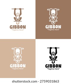 Crafted for environmental organizations and nature brands requiring a distinctive Gibbon logo.