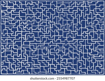 Crafted hand drawn brush line jigsaw abstract pattern, Japanese inspired wood carving, engraving, weaving style background, simple humble and calm graphic for carpet and textile