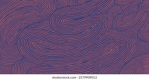 Crafted hand drawn brush line abstract freeform pattern, Japanese and Ethnic folk inspired wood carving, engraving, weaving surface textured background, simple and calm graphic for textile, carpet