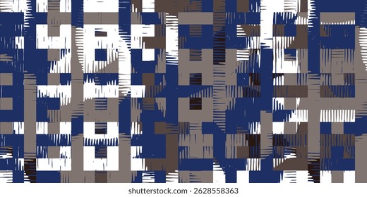 Crafted hand drawn brush lines abstract basketry stripes pattern, Japanese and ethnic tribal wood carving, engraving, bamboo weaving texture background, irregular graphic for textile, carpet, fashion