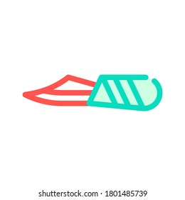crafted knife color icon vector. crafted knife sign. isolated symbol illustration